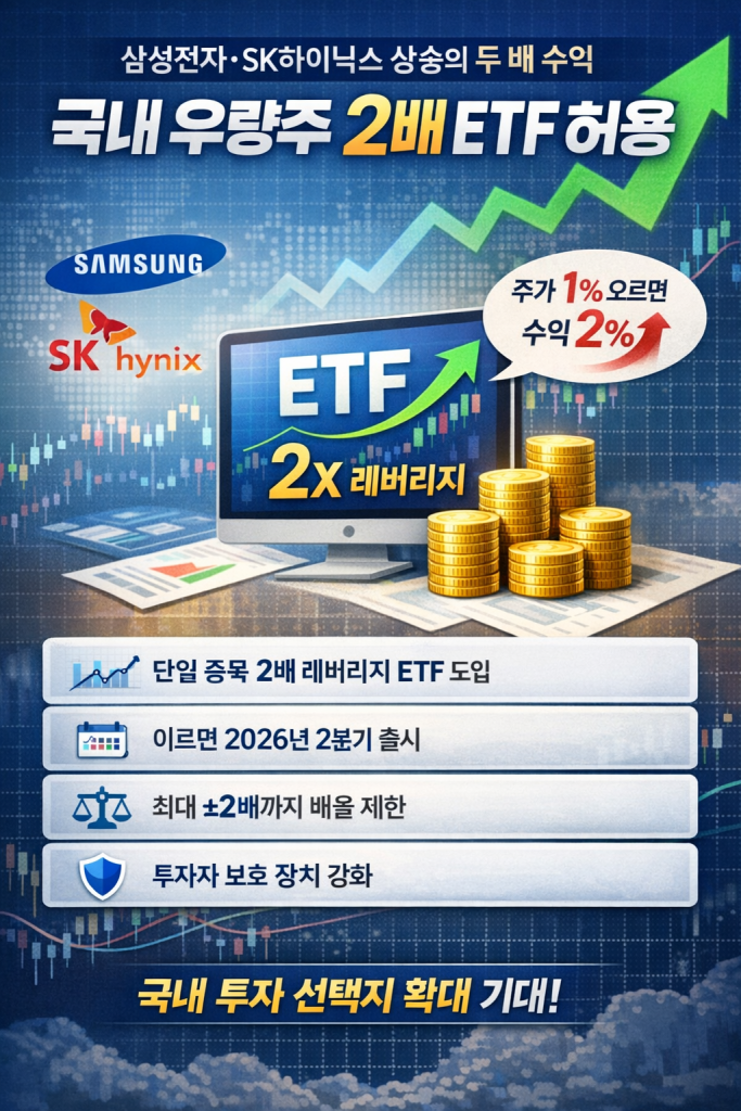 삼성전자 SK하이닉스 2배 레버리지 ETF 허용 및 2026 AI 반도체 투자 전망